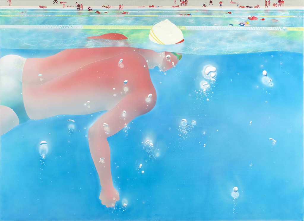 范揚宗Yang-Tsung FAN_泳池系列-漂浮2_130x180 cm_壓克力、畫布Acrylic on Canvas_2015