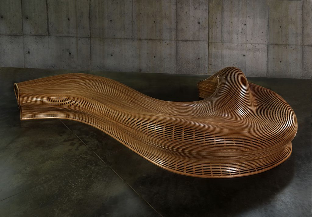 藝術家具木質曲線椅
