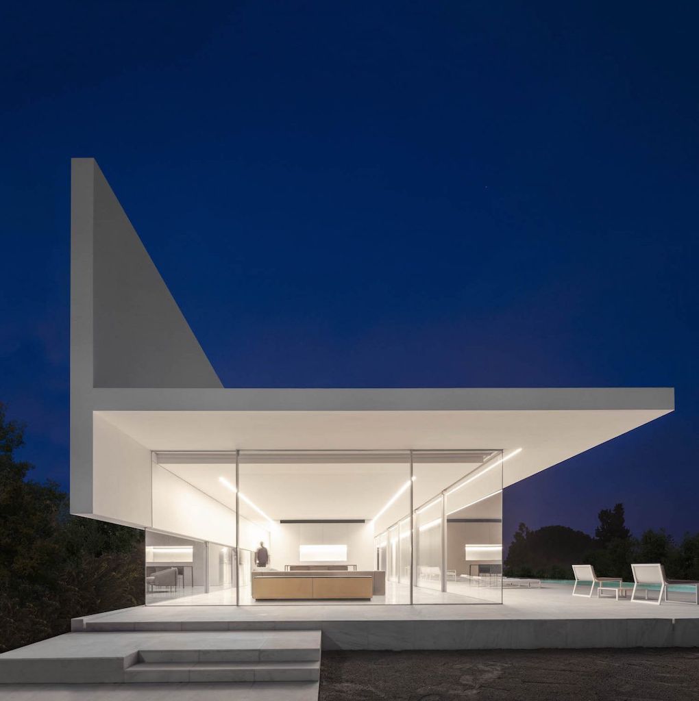 Fran Silvestre Arquitectos, Hofmann House,西班牙建築,范斯沃斯住宅,地中海,玻璃,白色建築,無垢,極簡,建築,瘋設計