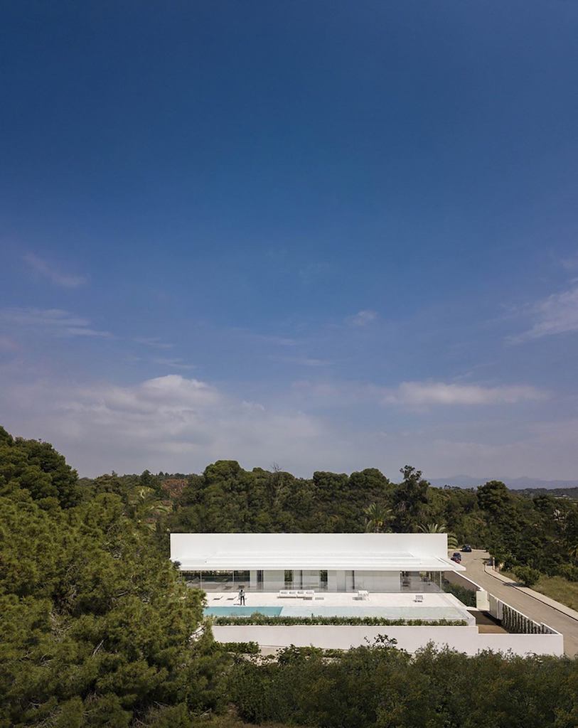 Fran Silvestre Arquitectos, Hofmann House,西班牙建築,范斯沃斯住宅,地中海,玻璃,白色建築,無垢,極簡,建築,瘋設計