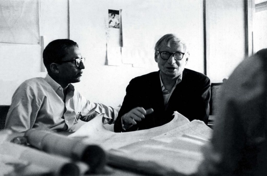 Balkrishna Doshi和Louis Kahn (Photo courtesy of VSF)